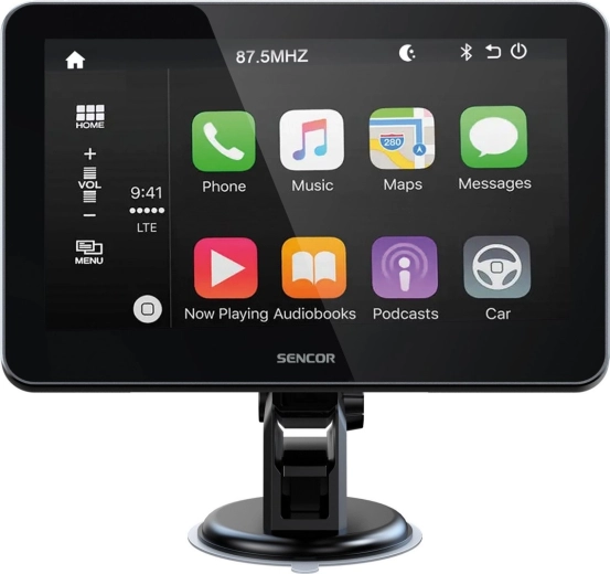 Sencor SCT M750BWT autós kijelző vezeték nélküli Apple CarPlay-jel és Android Auto-val, valamint tolatókamerával