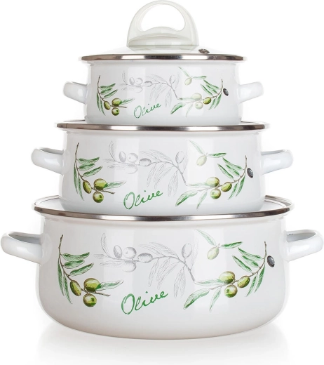 Banquet Olives zománcozott fazékkészlet 6 részes