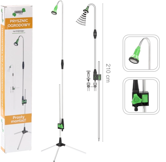 Háromlábú kerti zuhany