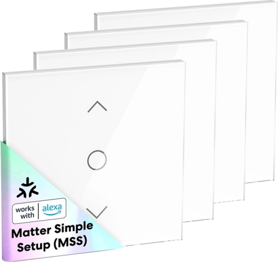 Meross intelligens Wi‑Fi kapcsoló redőnyökhöz és rolókhoz Matter támogatással (4 db)