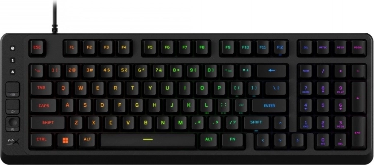 HyperX Eve 1800 kompakt 1800-as kiosztású gamer billentyűzet 10 zónás RGB-vel