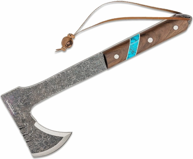 Condor Blue River tomahawk fejsze, 529 g, diófa markolattal és bőrtokkal