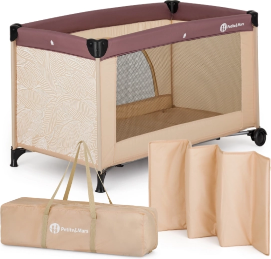 PETITE&MARS Nyja utazóágy – urban jungle sand