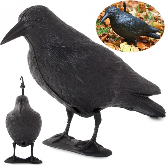 Madárriasztó – élethű XXL varjúszobor