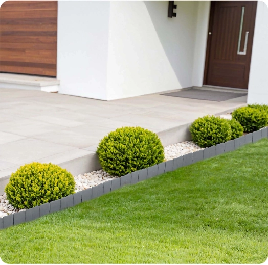 Tiszta elválasztás gyep és zúzalék között