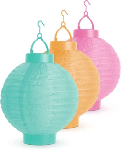 Napelemes lampion hideg fehér LED-del, 21 cm – 1 db