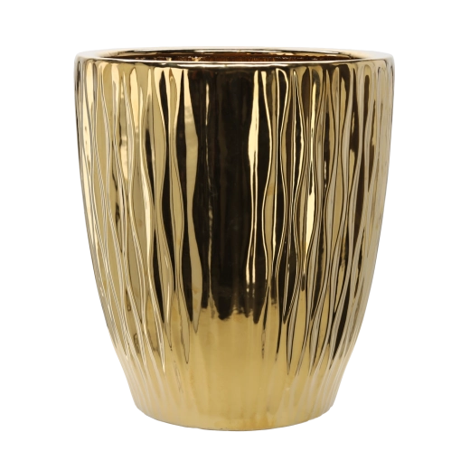 Kerámia kaspó 45 × 45 × 51,5 cm aranyfény