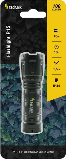 Technik MT-P15 zseblámpa XPE LED-del, micro‑USB-vel és stroboszkóppal