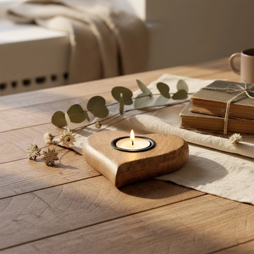 Romantikus szív alak a meghitt hangulathoz