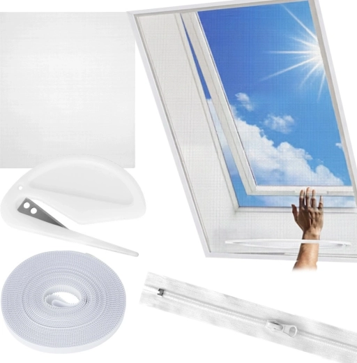 Fehér tetőablak rovarháló 140 × 120 cm Vilde