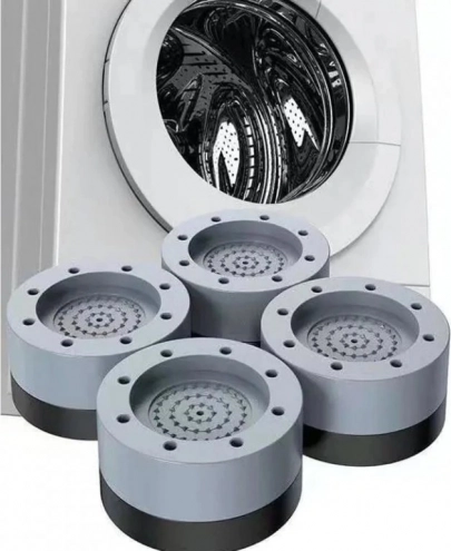 Rezgéscsillapító gumialátétek mosógép, mosogatógép, szárítógép és hűtőszekrény alá, 4 db