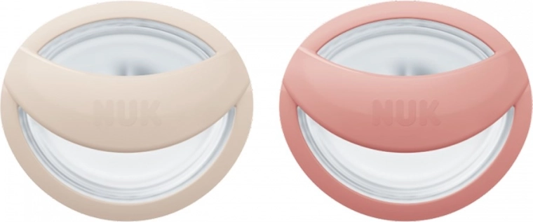 NUK Perfect Match cumi 0–6 hó, 2 db, bézs/piros