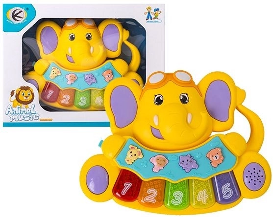 Mini gyermek harmonika elefánt - 1 db