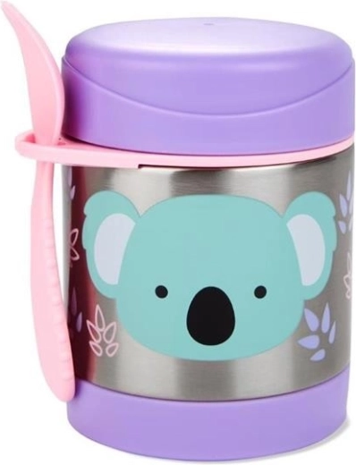 Skip Hop Zoo rozsdamentes acél ételtermosz sporkkal (kanál-villa) koala 325 ml