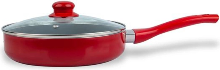 KITCHISIMO Rosso mély serpenyő fedővel 24 cm, tapadásmentes felülettel