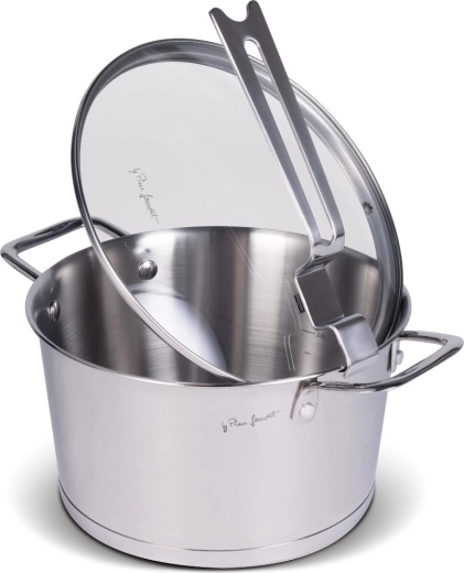 Lamart rozsdamentes acél lábas fedővel, 22 cm