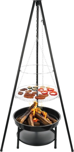 Stabil háromláb és nagy grillezőfelület