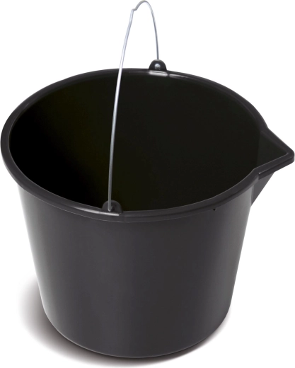 16 l-es építőipari vödör kiöntőcsőrrel, újrahasznosított műanyagból