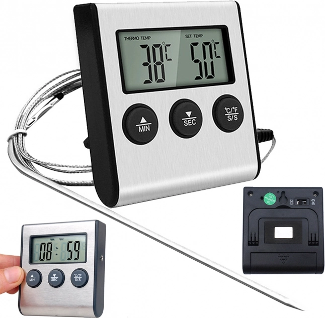 Digitális hőmérő húshőmérő szondával