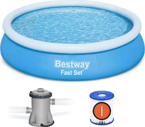 Bestway Fast Set önállóan felálló medence 366 × 76 cm szűrőszivattyúval
