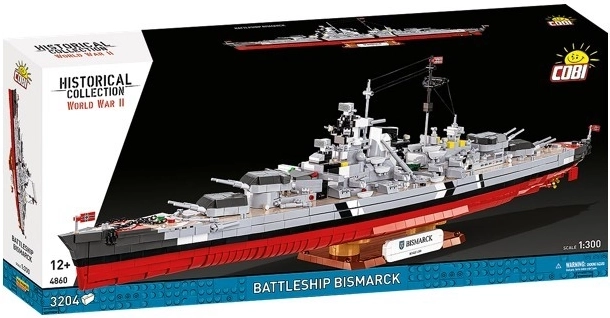 BISMARCK csatahajó építőkészlet 1:300 – 3204 elem