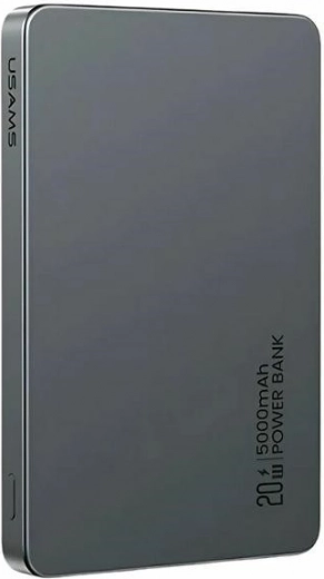 Mágneses powerbank 5000 mAh 20W MagSafe és PD, szürke