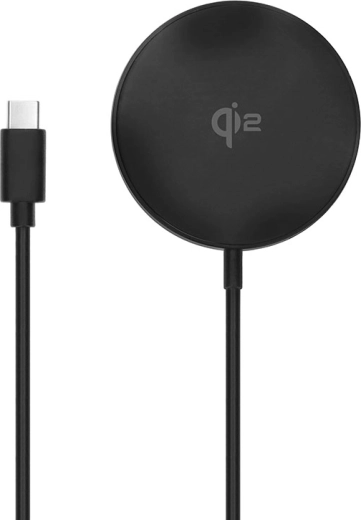 Solight mágneses Qi2 vezeték nélküli töltő, 15 W-os, USB-C csatlakozóval, MagSafe-kompatibilis