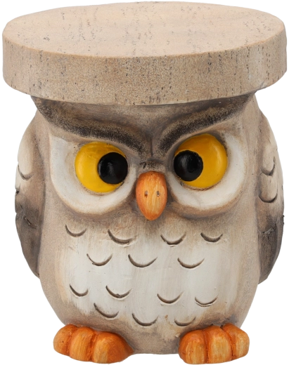 Kerti dekoratív bagolyszobor – virágcserép állvány