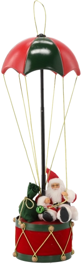 Karácsonyi függő dekoráció Mikulás ejtőernyővel, 60 cm