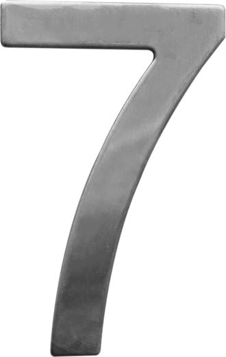 STAR 7 házszám rozsdamentes acélból, 75 mm