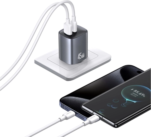 Két port két eszköz töltéséhez