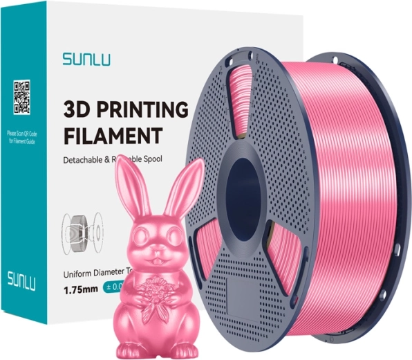 Sunlu PLA+ Silk filament rózsaszín