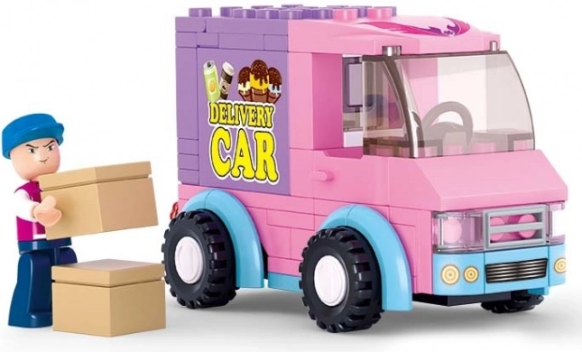 Sluban Girls Dream Town fagylaltos autó – építőkészlet