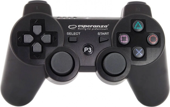 Vezeték nélküli ESPERANZA gamepad PS3-hoz, Bluetooth, fekete