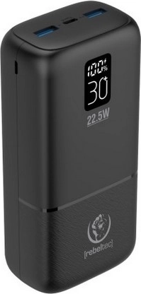 Powerbank P30 LCD-vel, 30 000 mAh, PD 22,5 W