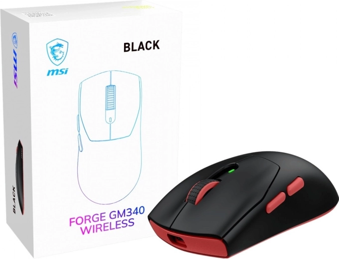MSI Forge vezeték nélküli gamer egér GM340W fekete