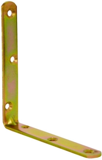 Süllyesztett peremű sarokvas 120 × 18 × 3 mm, sárga, horganyzott (10 db)