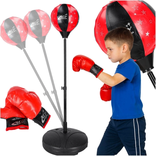 Gyermek boxkészlet boxzsákkal és kesztyűkkel