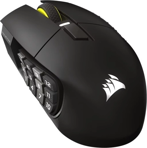 Corsair Scimitar Elite Wireless SE vezeték nélküli gamer egér (MMO) gun metal, 33 000 DPI