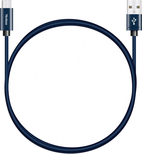 Textil USB-A 2.0 / USB‑C kábel 2 m – 3 A gyorstöltés és 480 Mb/s adatátvitel