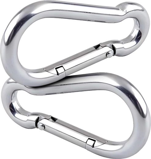 2 karabiner a gyors csatlakoztatáshoz csigára