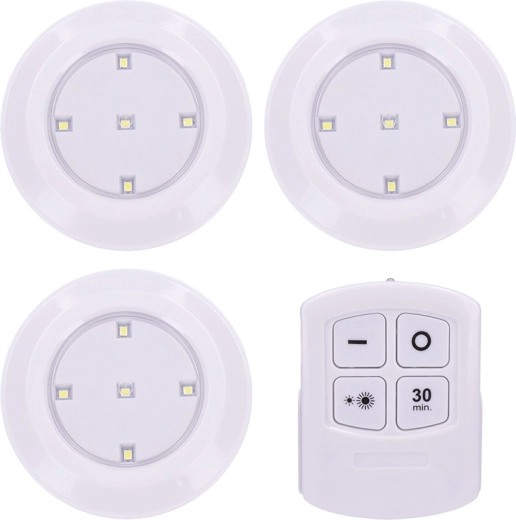 Solight LED-lámpák távirányítóval, 3× 50 lm, időzítő, elemes