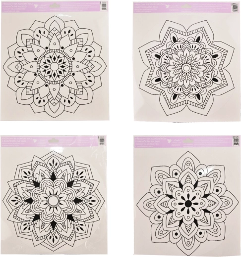 Mandala kifesthető ablakfólia 30 × 34 cm (4 változat)