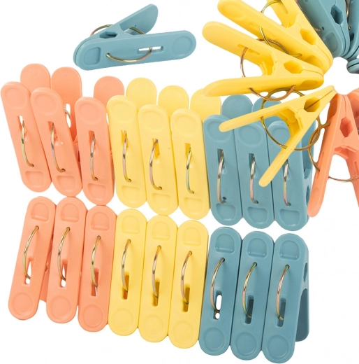 Műanyag ruhacsipeszek, 18 db, extra erős, több színben