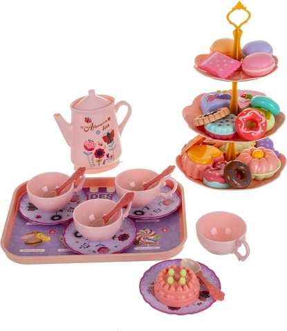 Gazdag készlet teapartikhoz
