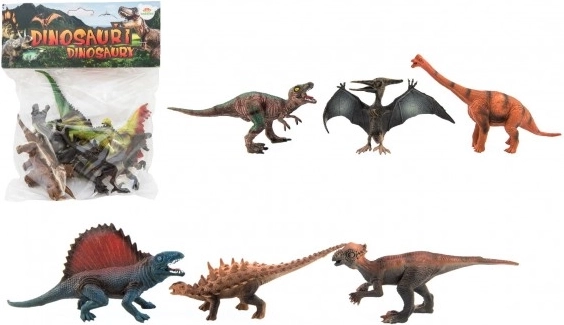 Műanyag dinoszaurusz készlet, 6 db
