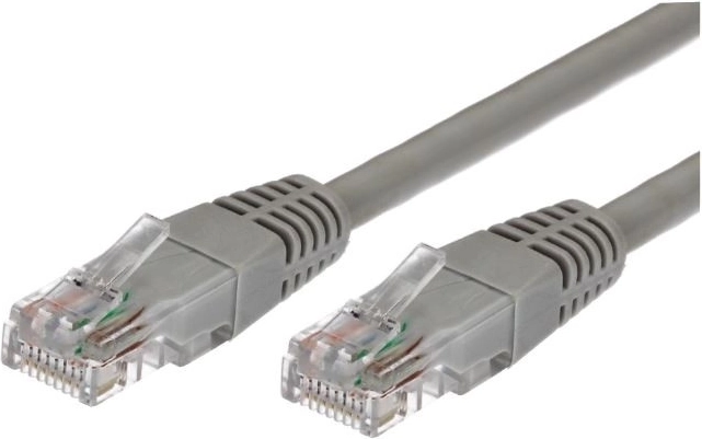 Patchcord kábel kat. 5e RJ45 UTP 3 m szürke – 10 db csomag
