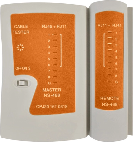 RJ45/RJ11 teszter LED jelzéssel