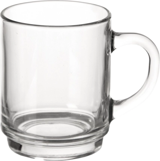 Átlátszó üveg bögre 270 ml, egyenes