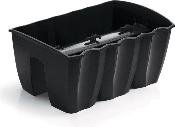 Crown 39,3 cm antracit erkélykorlátra szerelhető virágláda